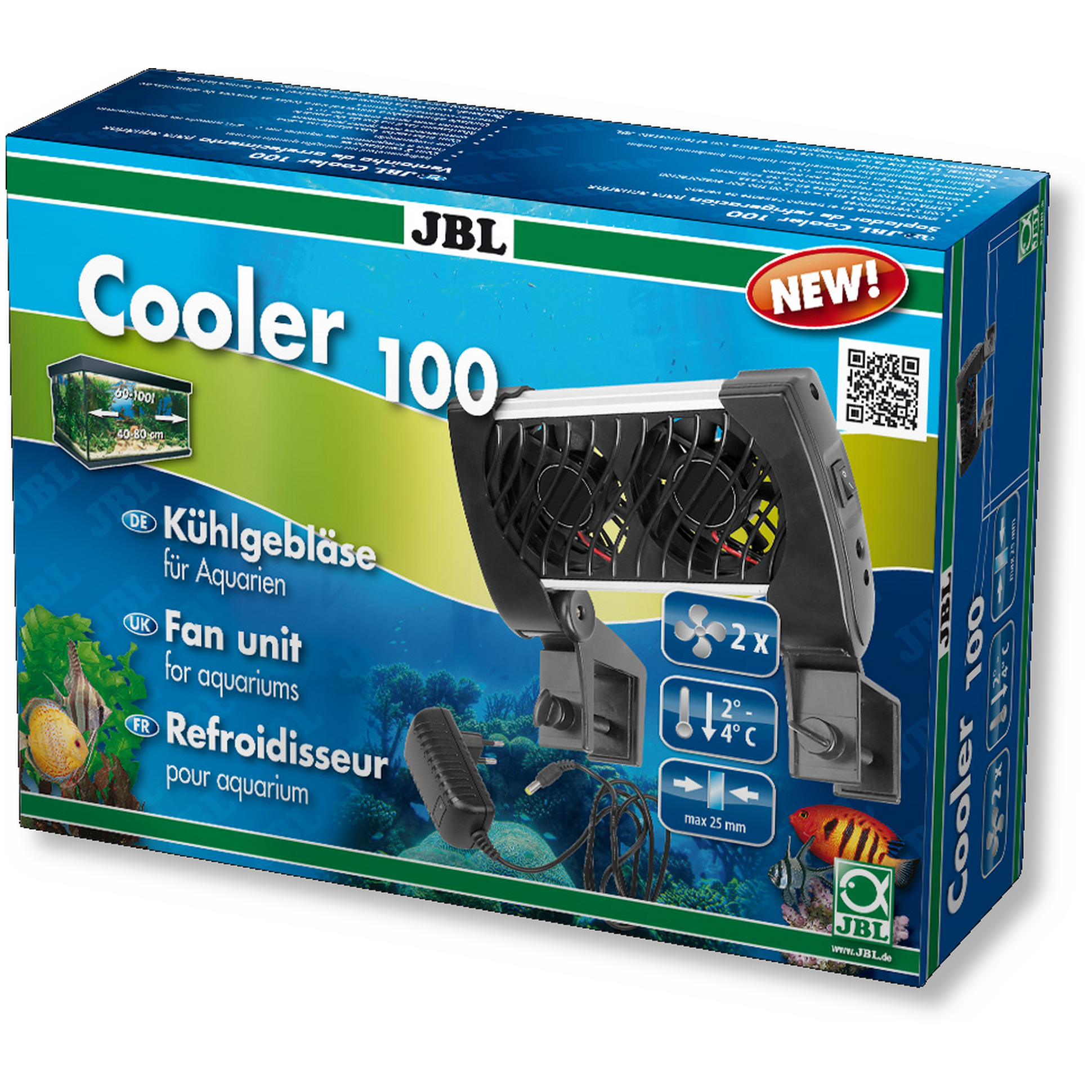 JBL Cooler 100 Chladicí ventilátory pro sladkovodní i mořská akvária