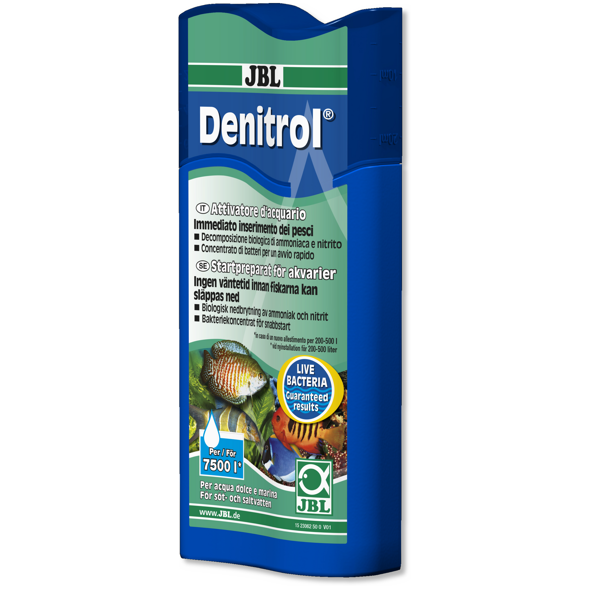 JBL Denitrol Attivatore batterico per inserire senza problemi i pesci negli  acquari d'acqua dolce e marina