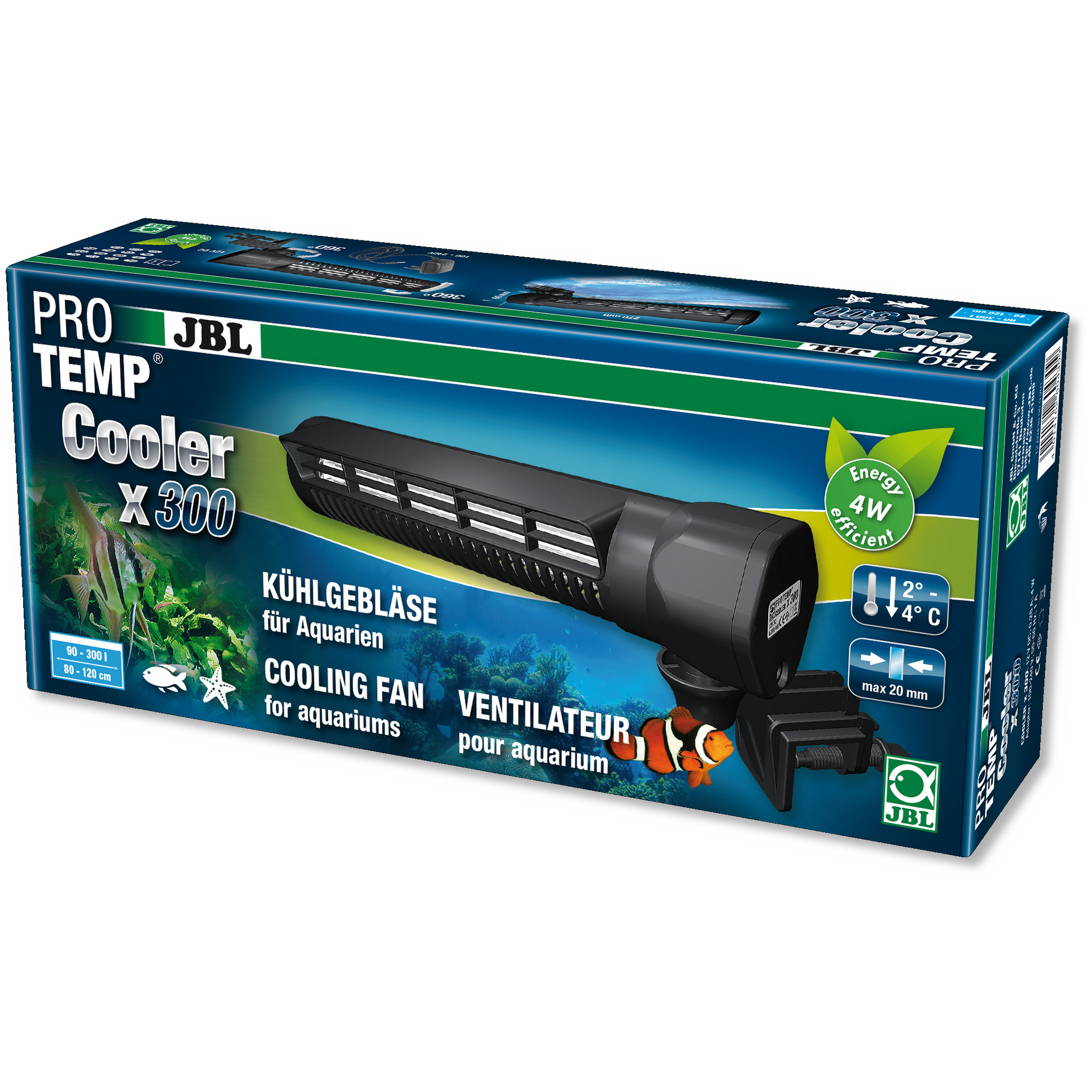 JBL PROTEMP Cooler x300 Cooling fan for freshwater and marine aquariums  from 90-300 l