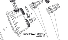 JBL AC UV-C 72/110 Вт штуцеры для шлангов 1